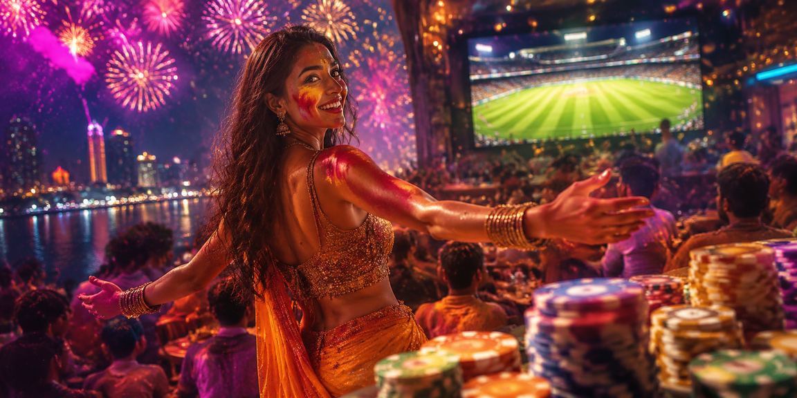 Indian player enjoying the Aviator game with IPL cricket in the background